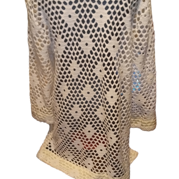 Kaktus Open Weave Coverlet 3/4 Sleeve Tunic NEVER WORE - Picture 4 of 8